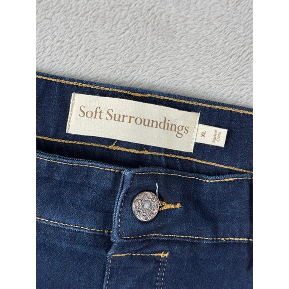 Soft Surroundings XL Ultimate Denim 5-Pocket Jeans Relaxed Straight Full Length - Picture 8 of 9